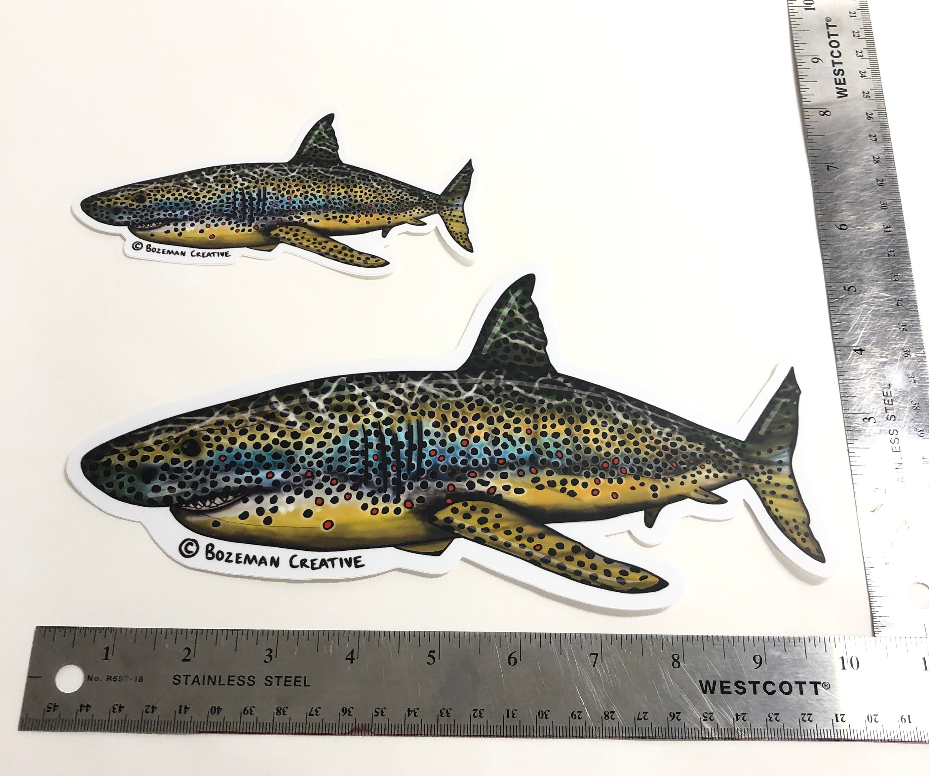 thumbnail interactive-video image 1 of Shark Lives Matter 6-Inch Fishing Bait Decal Sticker - EZSTIK K155 1 of 3