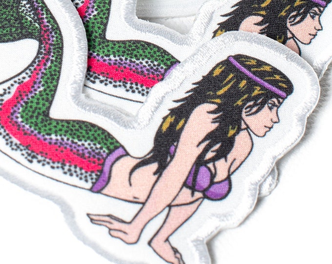 Mertrout - Rainbow Trout Patch (iron on backing)
