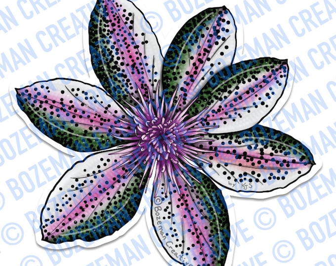 Flower (Rainbow Trout)- Fly Fishing Sticker