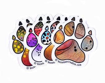 Fishing Buddy - Dog Paw Print - Trout Sticker
