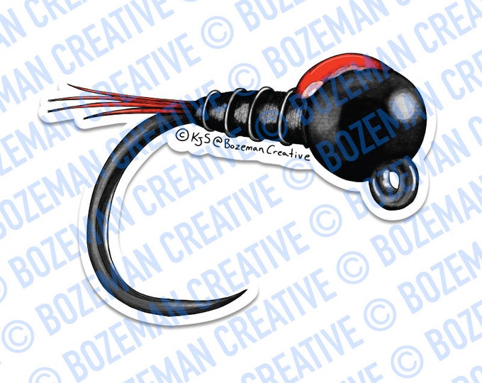 SOS Perdigon Fly - Fly Fishing Sticker