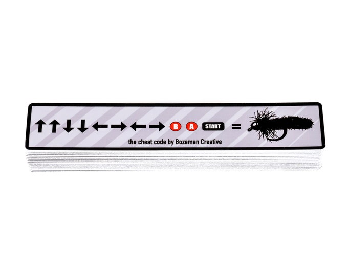 The cheat code (mop fly) - Fly Fishing Sticker