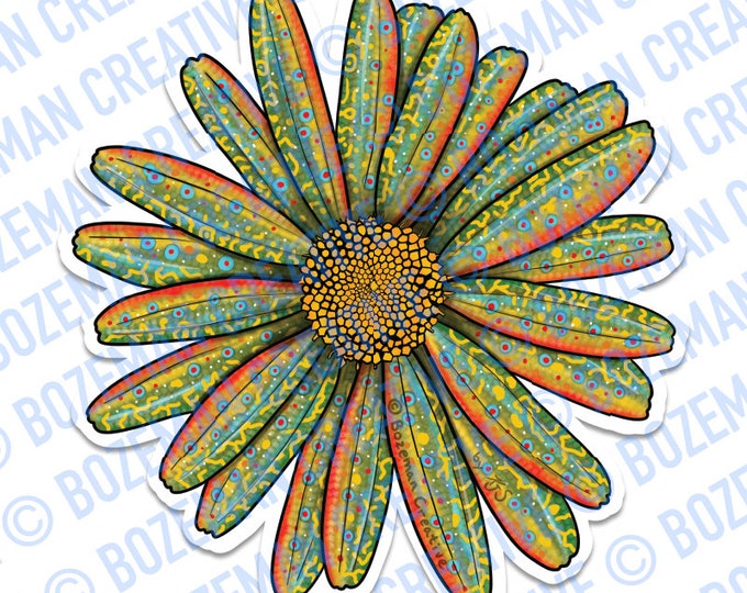 Flower (Brook Trout)- Fly Fishing Sticker