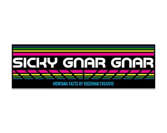 Sicky Gnar Gnar Sticker - Rad Sports Vinyl Decal