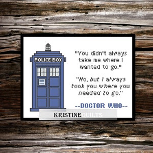 Tardis Doctor Who Inspired Cross Stitch PATTERN