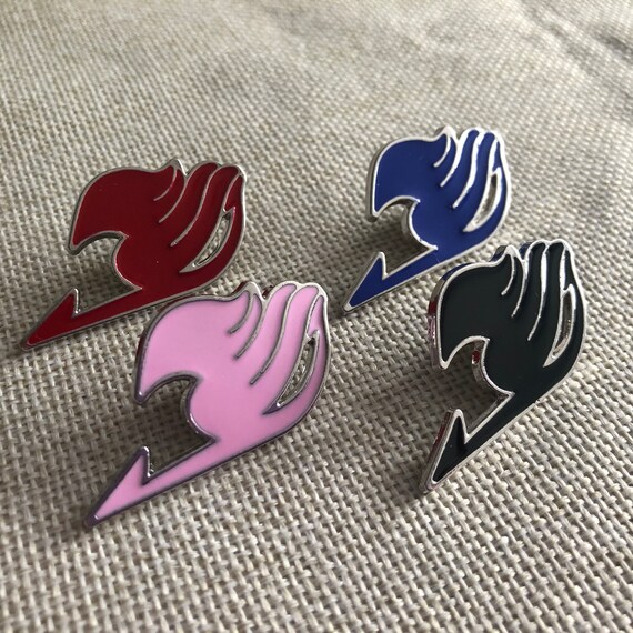 Anime Fairy Tail Logo Pin 4 Colours Etsy