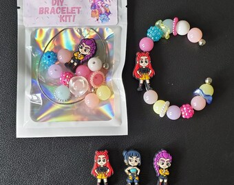 Huntrix DIY Bracelet Kit, Favor Pack, Party Favors, DIY Bracelet, Classroom Gifts, Kids Birthday Handouts, K POP Party Favors