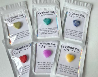 Worry Stone, Classroom Gifts, Teacher Handouts, Worry Stone Favors, Graduation Favor, End of Year Class Exchange, Pocket Hug,Thinking of you