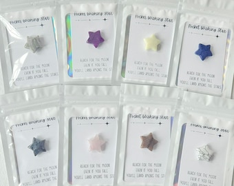 Star Worry Stone, Classroom Gifts, Teacher Handouts, Worry Stone Favors, Graduation Favor, End of Year Class Exchange, Pocket Wishing Star