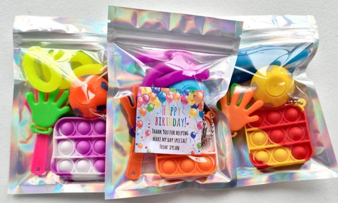 Birthday Party Fidget Favor Pack Spin Fidget Favors Etsy