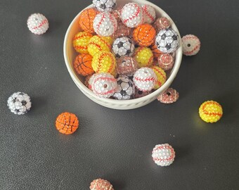 Rhinestone Sports Beads