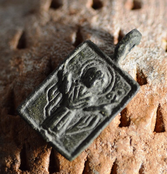 Ancient Icon Byzantium, Oranta, Authentic ancient