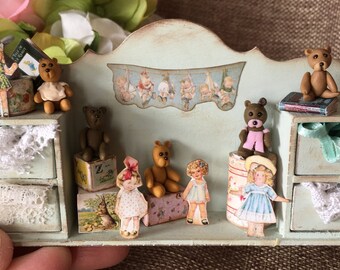 Handmade miniature Shabbi Chic shelf