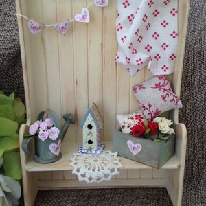 Miniature vintage decorative bench