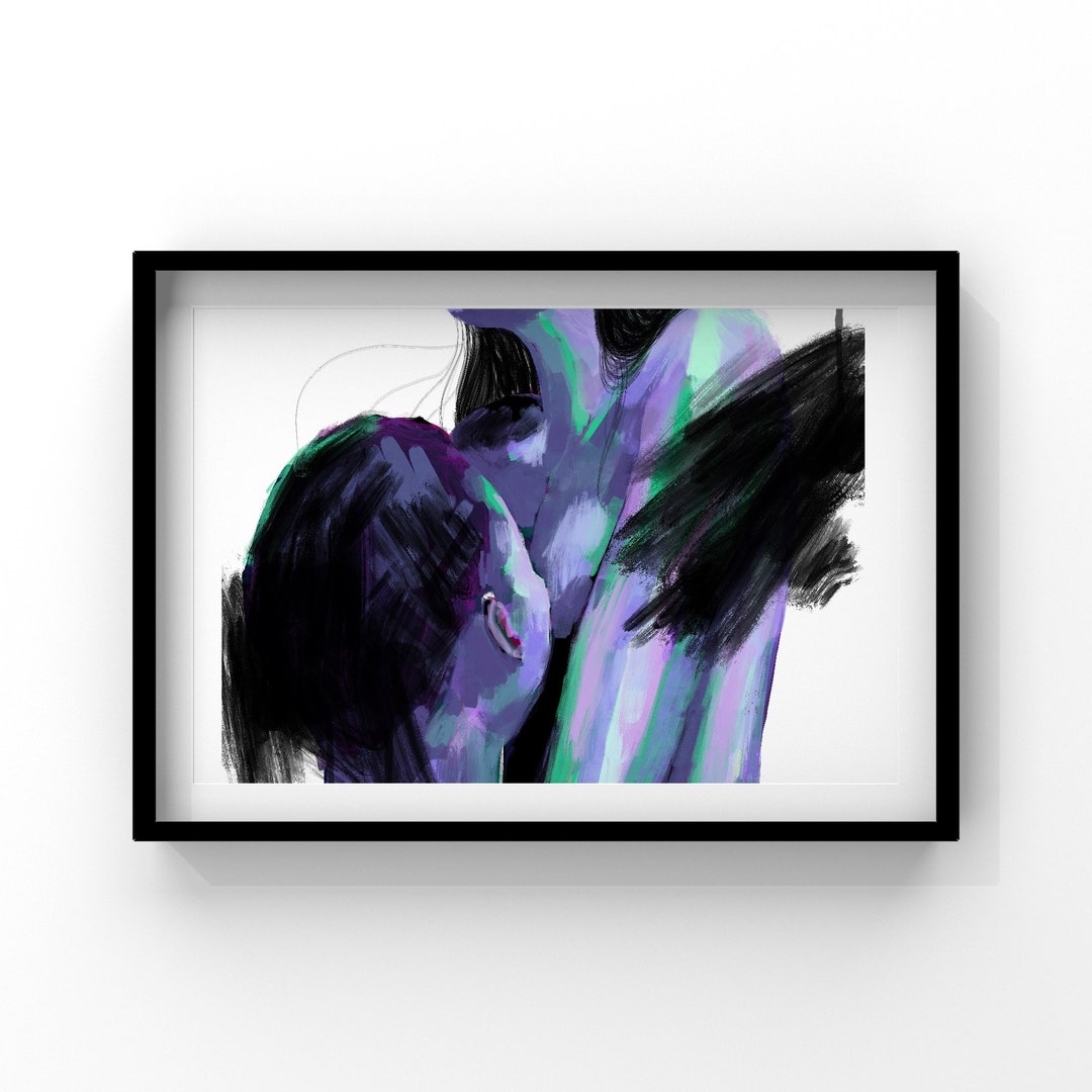 Erotic Couple Art for Bedroom Feature Female Figurative Art Etsy