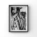 Black and White Erotic Art, bedroom decor of sensual nude couple, 3 sizes, erotic art, wall art, sexual art, artistic nudes by RMH ART 