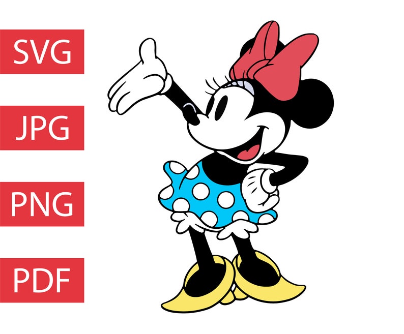 Download Classic Minnie Mouse Svg Jpg Png Pdf Vector Vinilo | Etsy