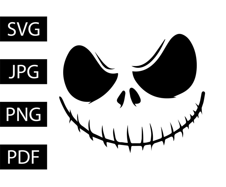 Download Jack Skellington Nightmare Face Svg Jpg Png Pdf Vector ...