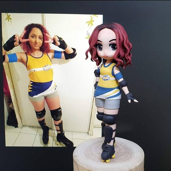 Customize commission: yourself transformed from photo to real life figure handmade clay