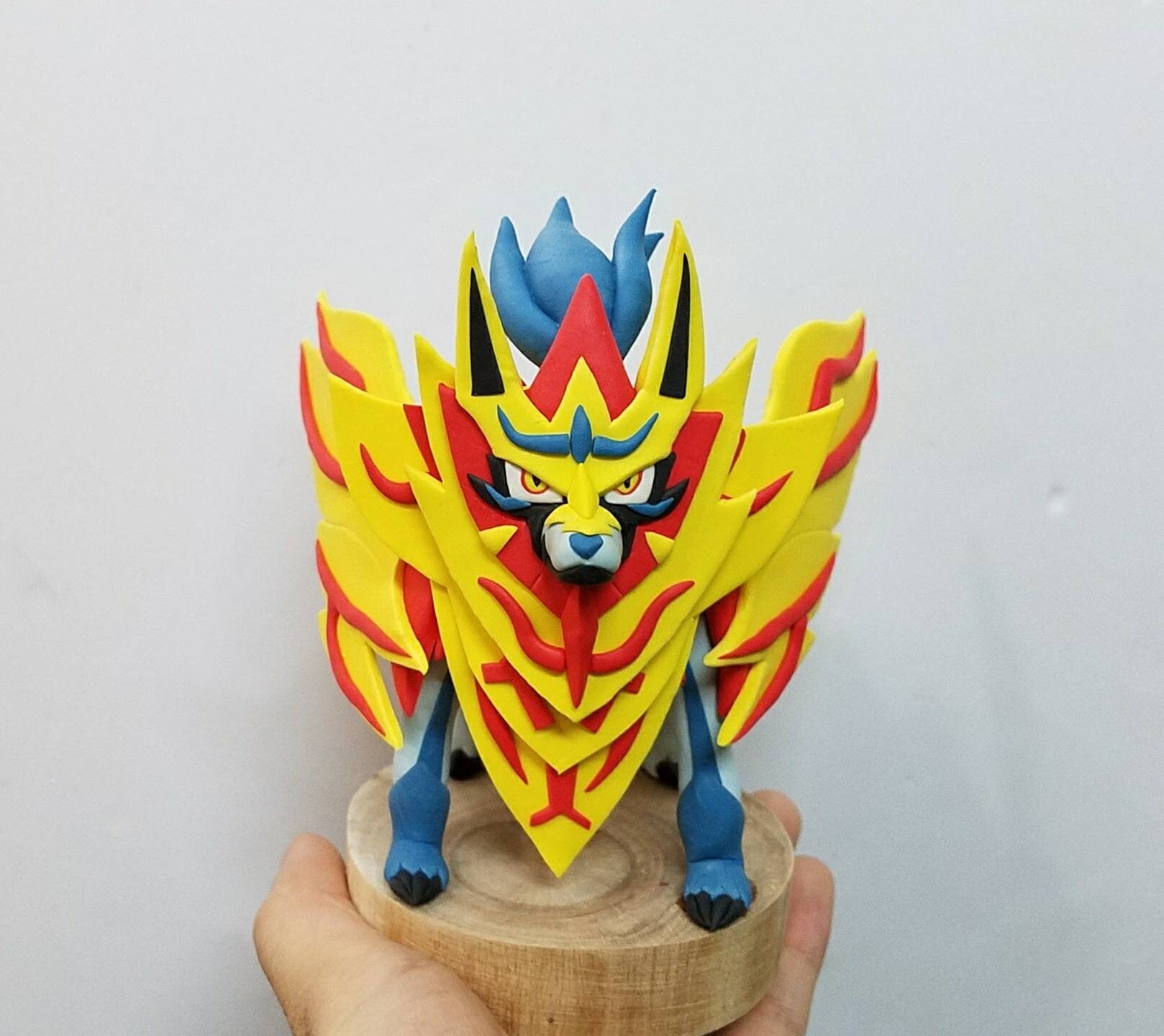 ZAMAZENTA pokemon figura de arcilla hecha a mano Etsy