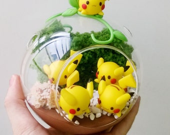 Pokemon terrarium. Pikachu in Glass - Nest of Pikachu