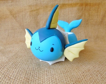 Vaporeon clay plant pot