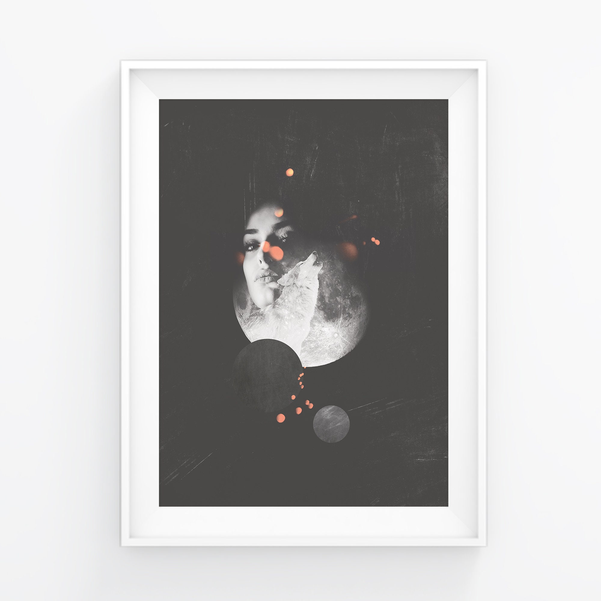 Howl Wolf Project Modern Decor Printable Art Howling - Etsy