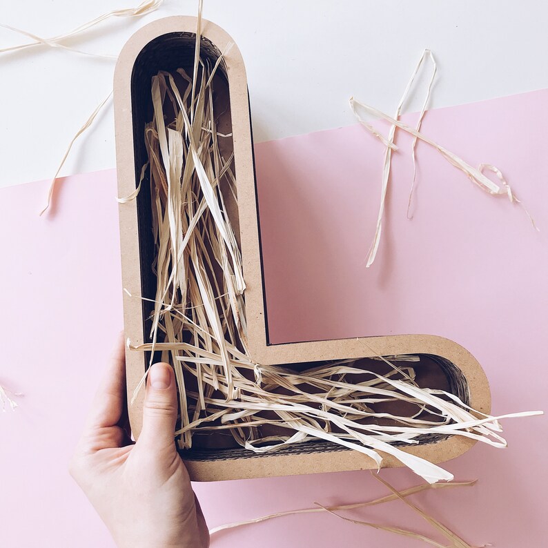 Letter Box for Treats Letter Letter Name Box Letter Shaped Box Etsy