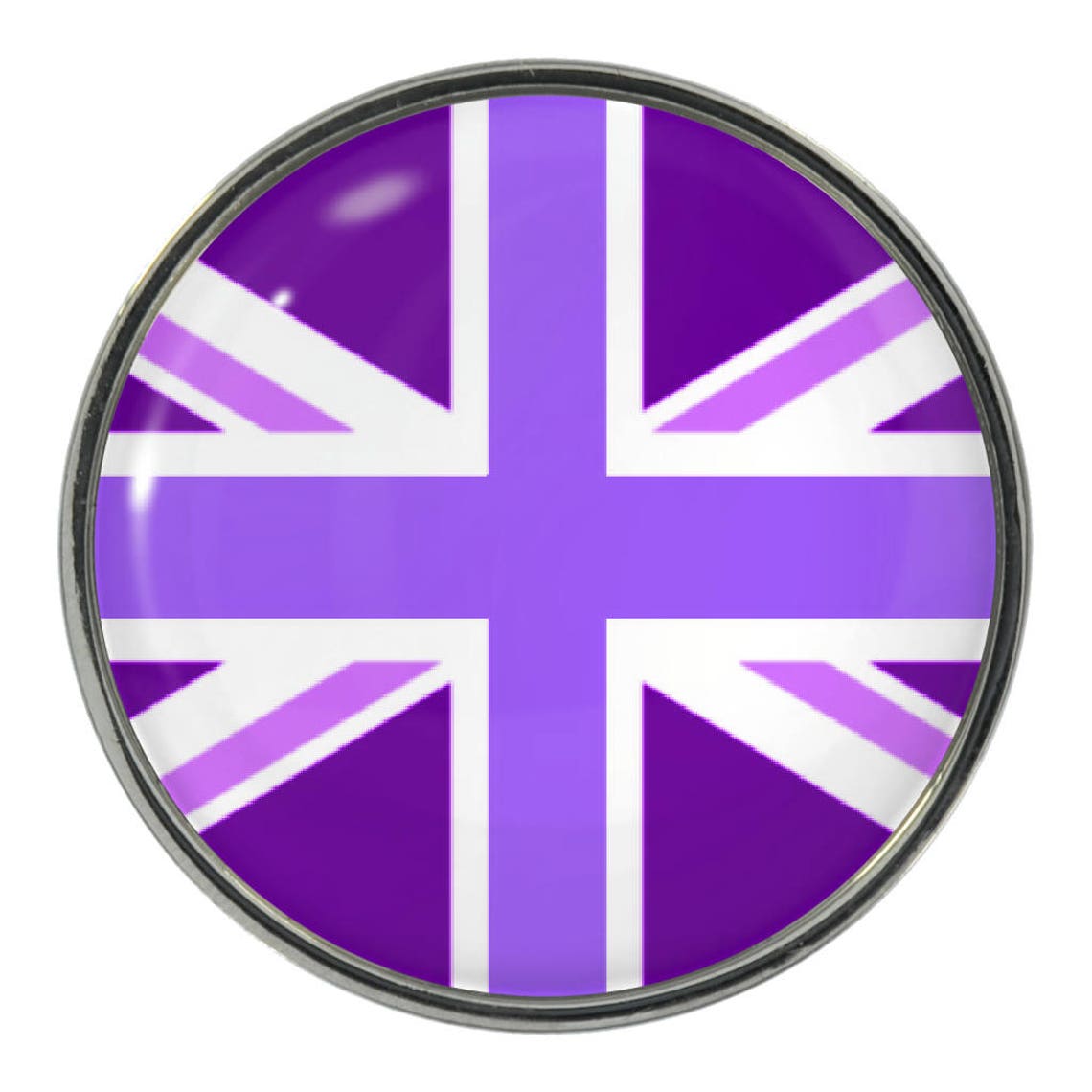 Purple Union Jack Flag Image on Metal Fridge Etsy