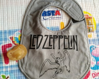 ~Take A Look! Hot Pink LED ZEPPELIN Baby Bib