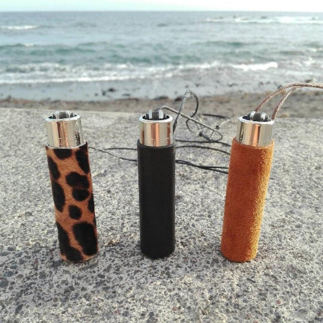 Leather Lighter Case Clipper Case With Sliding Cord Holder Etsy UK