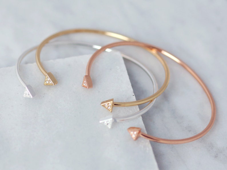 Simple Bracelet Wedding Jewellery Simple Bracelet Delicate Bracelet Dainty Jewellery Stackable Bangles Mature Jewellery