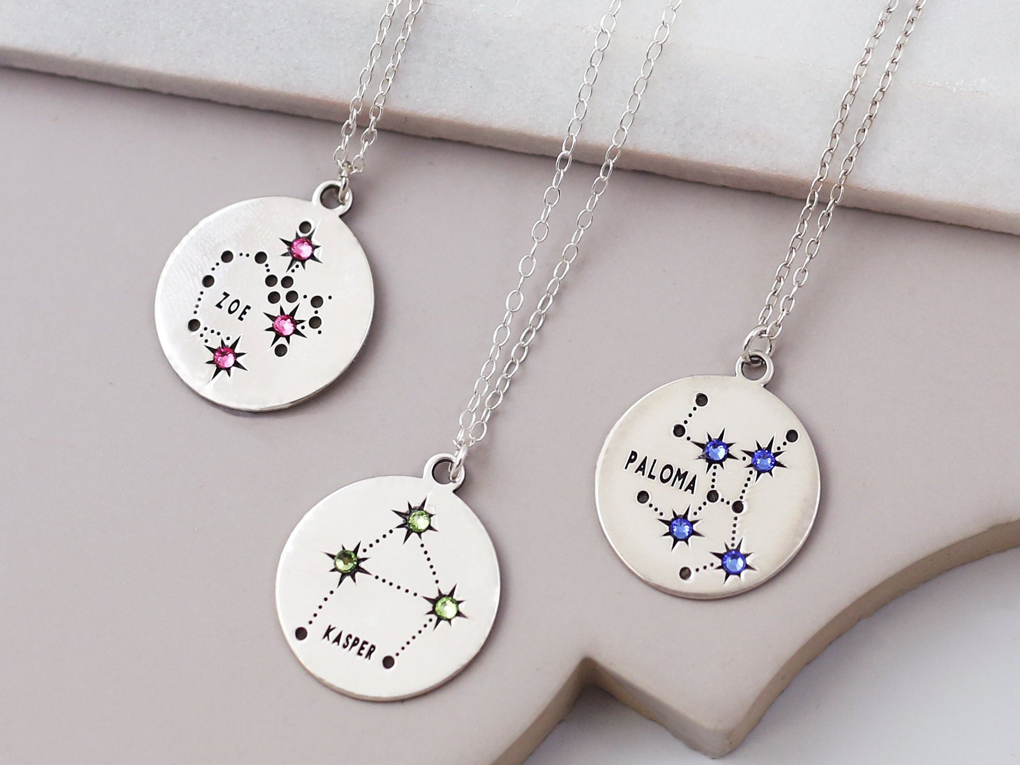 silver horoscope necklace