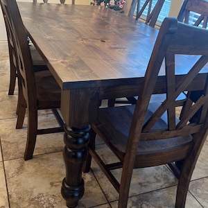 Farmhouse table, Kitchen Table, Dining Table, Hardwood table, Table