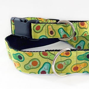 Happy Avocados! - Handmade MARTINGALE or BUCKLE dog collar