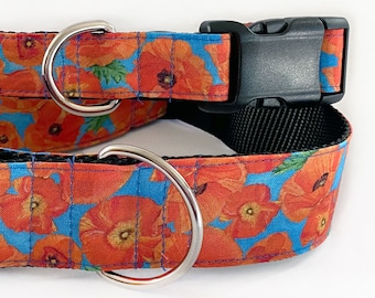 Poppy Puppy! - Handmade MARTINGALE or BUCKLE dog collar