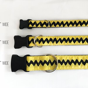 Charlie Brown's Shirt Peanuts Handmade MARTINGALE or BUCKLE dog collar image 2