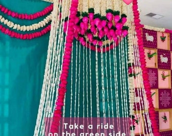 Pin by Neelam Patil on Laxmi pooja Home flower decor Door flower decoration Wedding decor inspiration