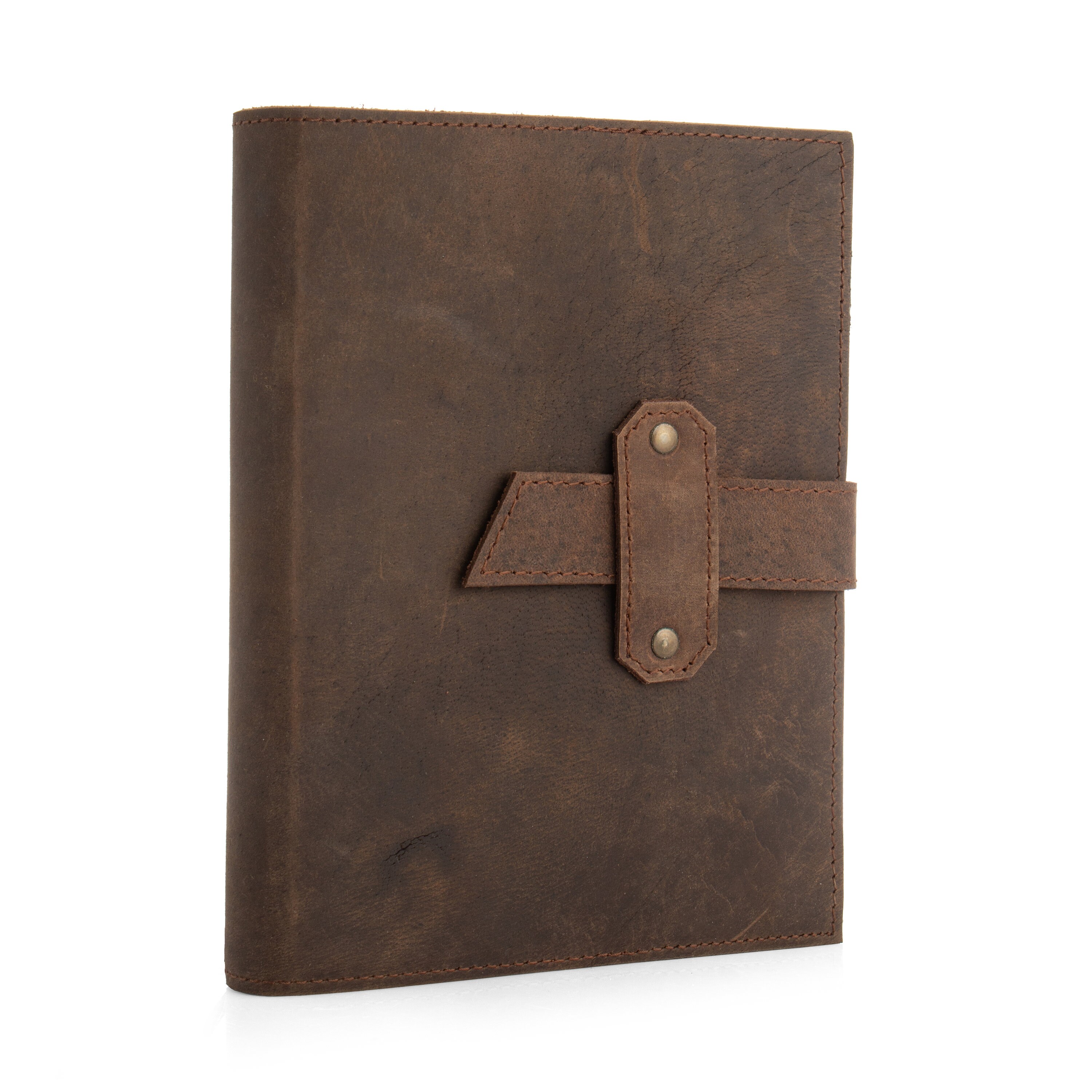 Leather Journal Writing Notebook - Antique Handmade Leather Bound Daily Notepad