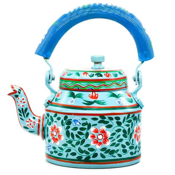 Handmade designer tea pot Hand-Painted Tea Kettle home decor housewarming  gift coffee pot