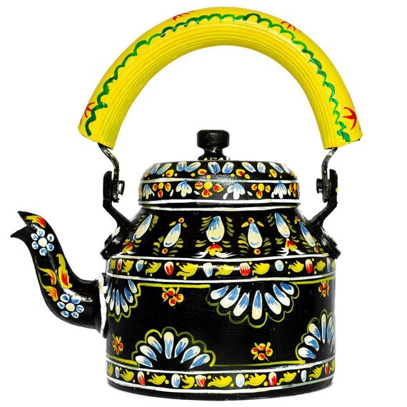 Handmade designer tea pot Hand-Painted Tea Kettle home decor housewarming  gift coffee pot