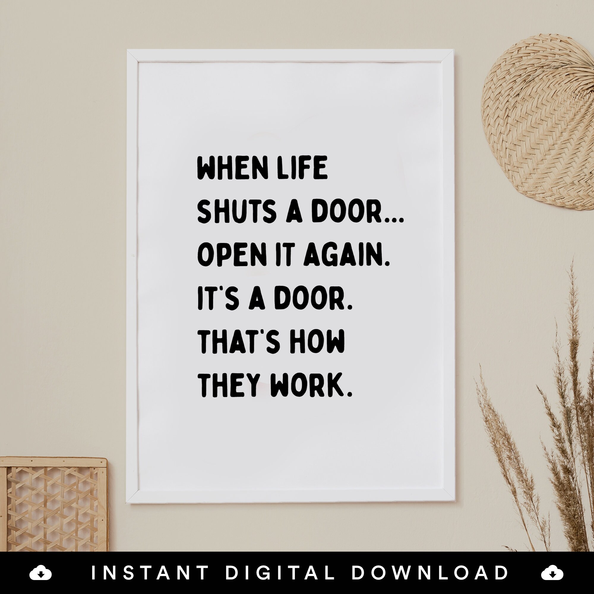 downloadable printable with quote about life etsy