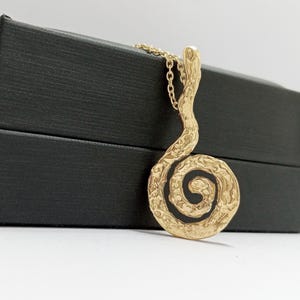 Colgante Espiral Oro Vermeil, Diseño Celestial, Regalo Especial Para Ella
