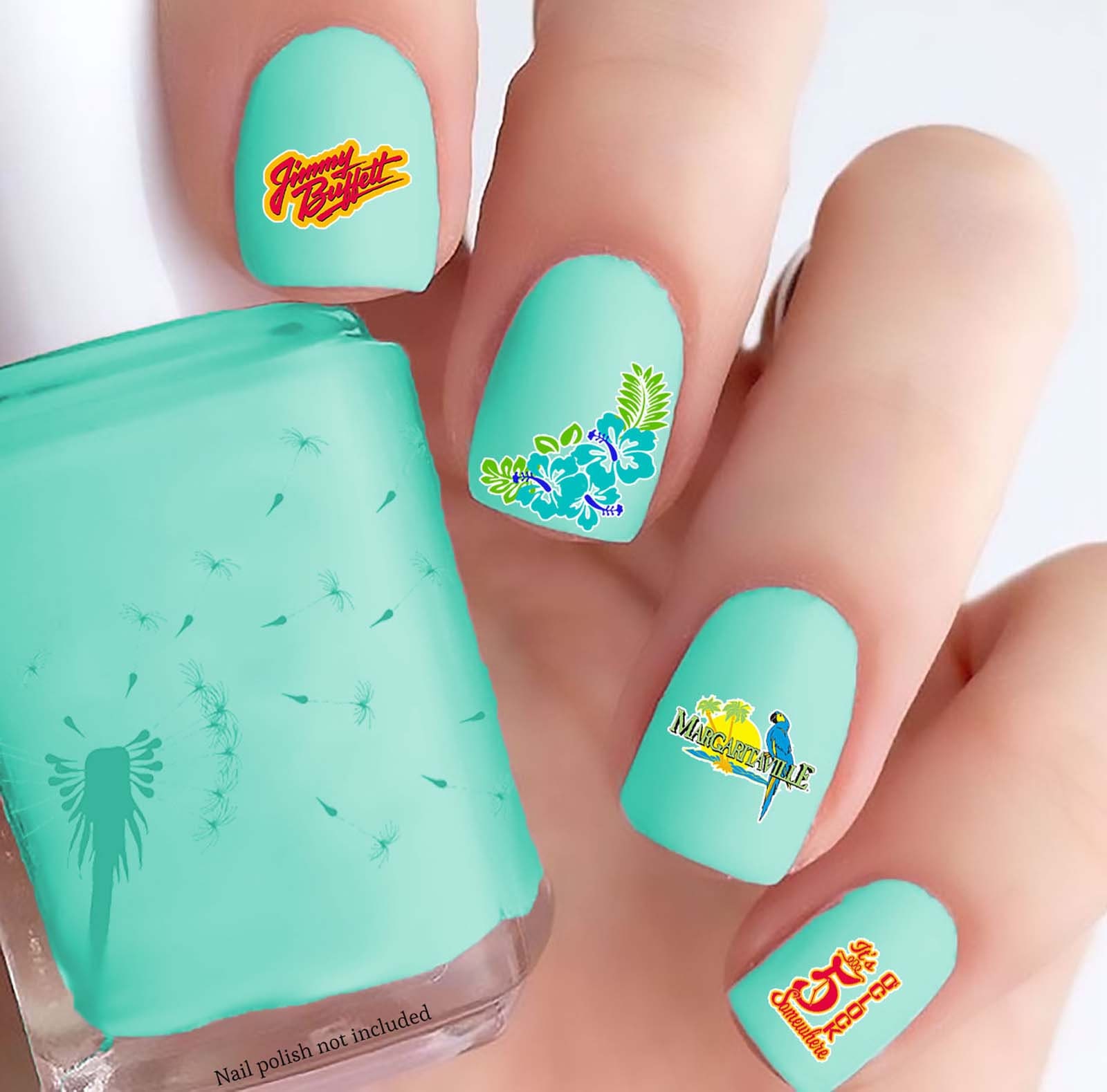 Jimmy Buffett Style Nail Decals Etsy
