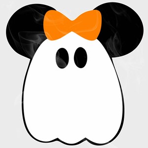 Halloween Ghost Vinyl Decal Sticker Static Cling Window Film Vinyl Iron-On Minnie Enthusiasts Spooky Season Decor