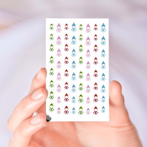 Colorful Snowman Nail Decals Stickers Art Designs Christmas Nail Decorations Holiday Winter Accessories image 1