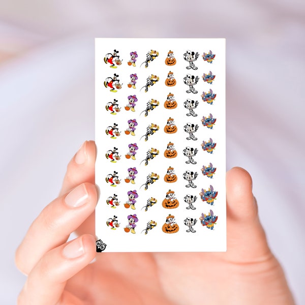 Mickey Nail Decals Etsy