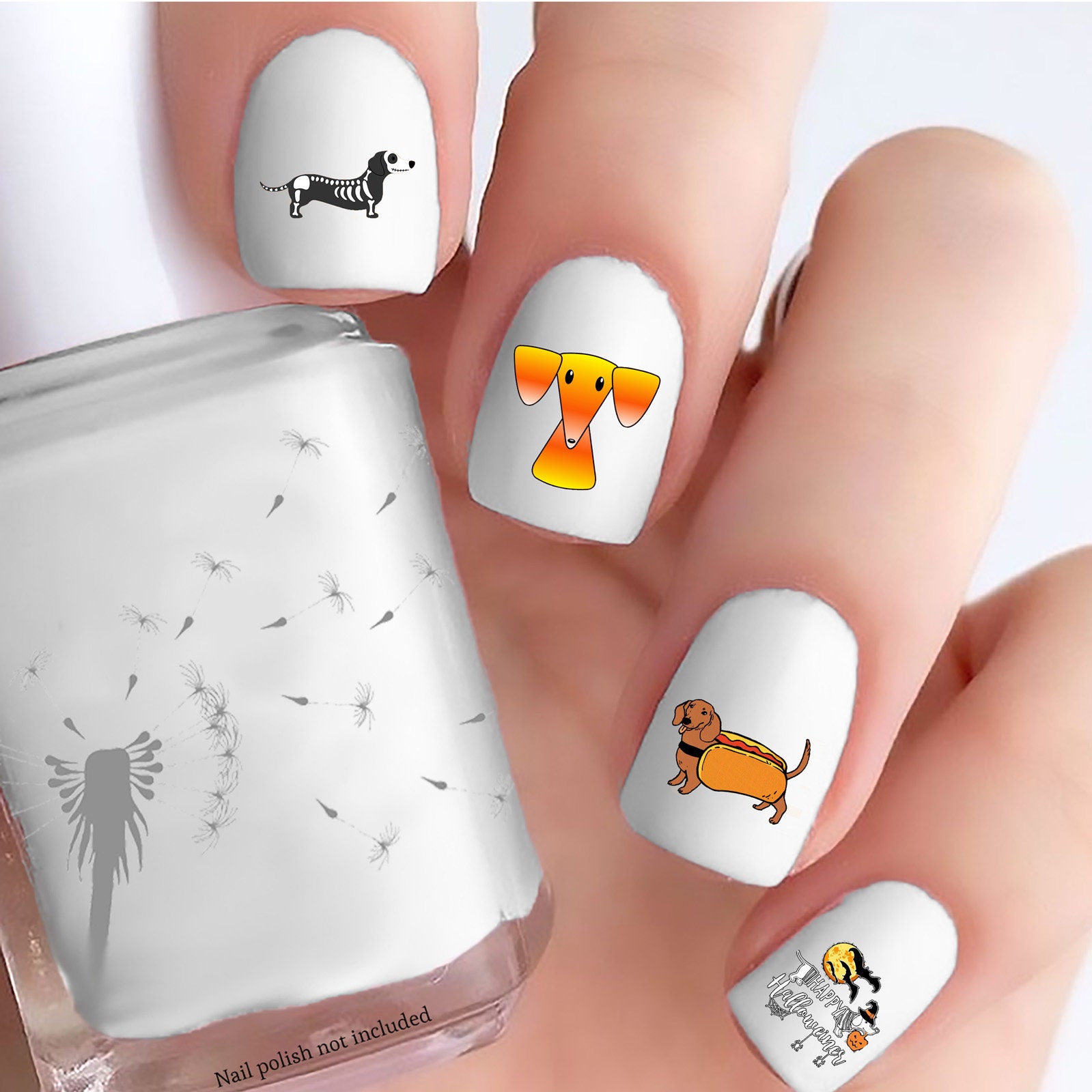 Dachshund Halloween Nail Decals Etsy