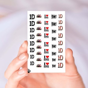 Classic Boy Band Nail Decals Stickers Art Designs Music Nail Decorations Pop Rock Accessories One Direction Enthusiasts Earrings Jewelry