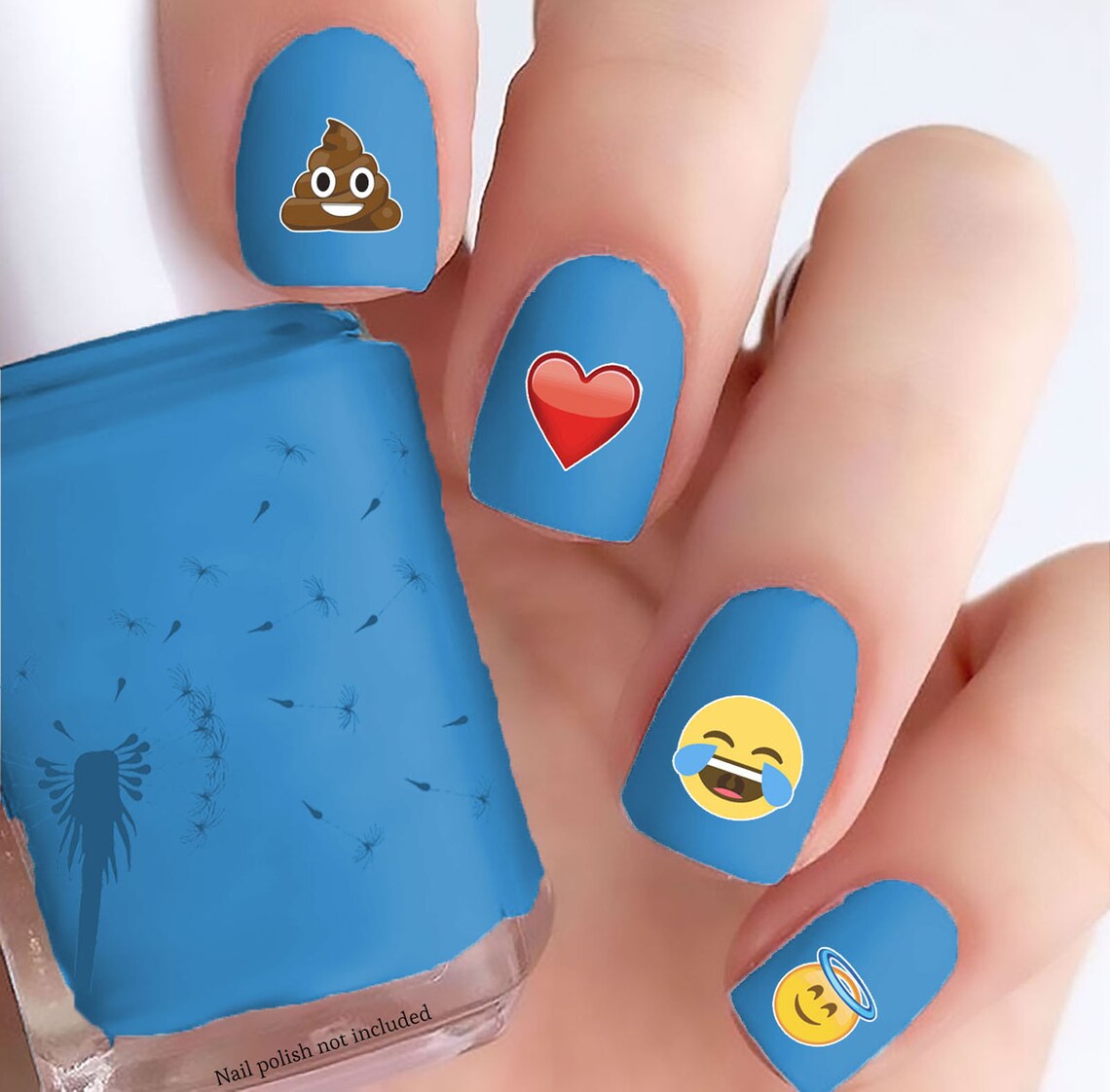 Emoji Nail Decals Etsy
